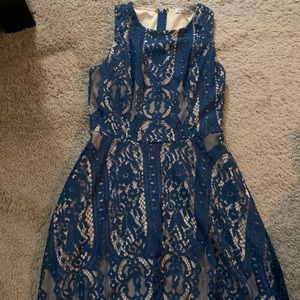 Blue lace dress